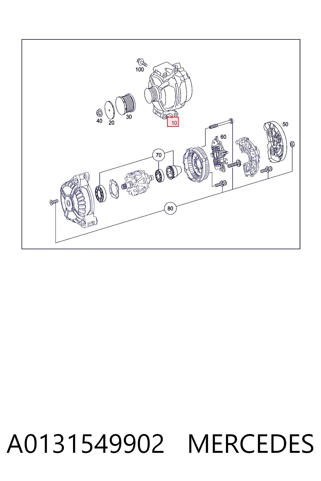A0131549902 Mercedes Авто генератор