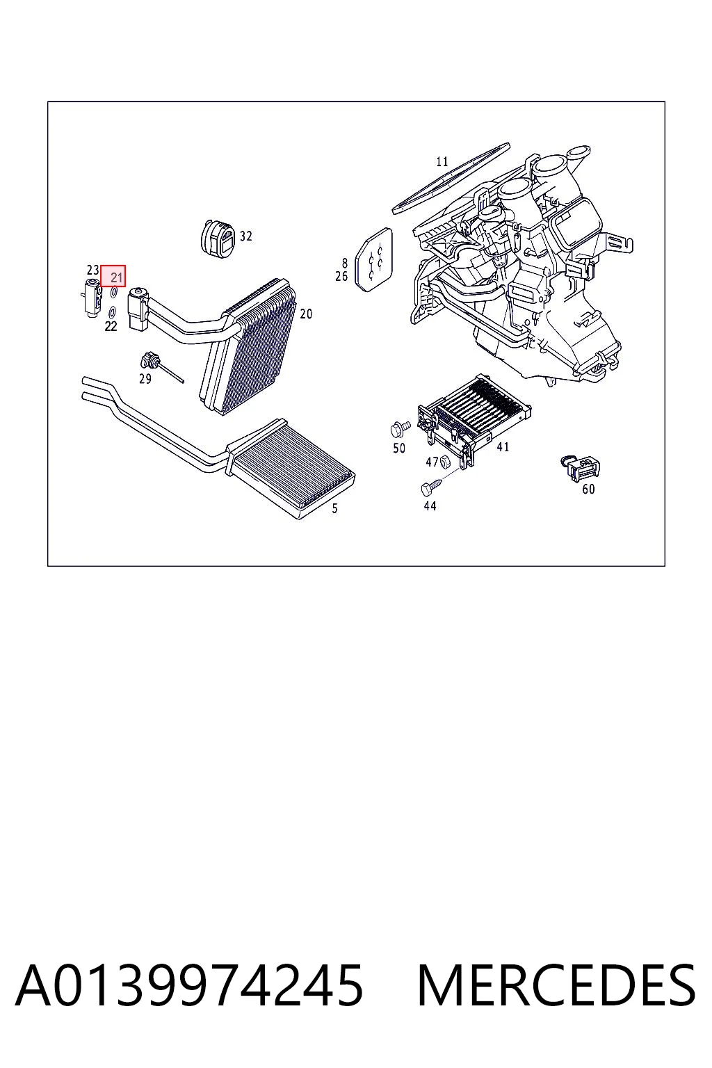 A0139974245 Mercedes Кільце ущільнювача шланга компресора, зворотнього