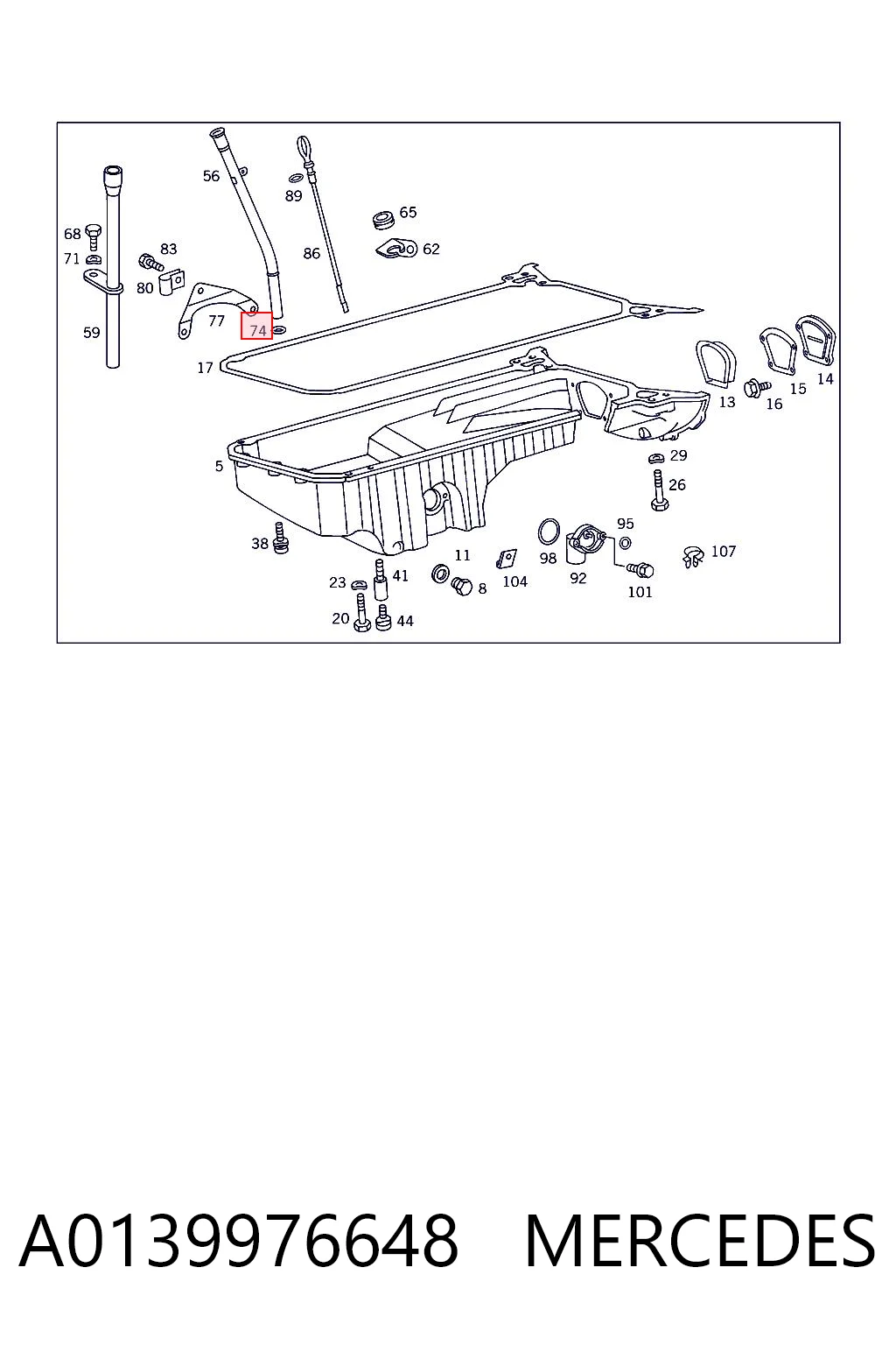 A0139976648 Mercedes Кільце ущільнювача маслозаливної горловини