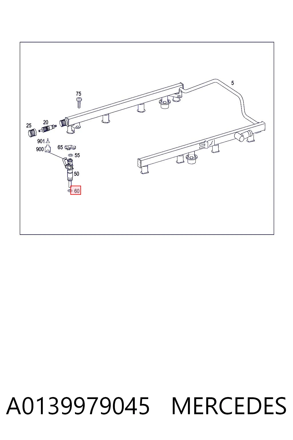 A0139979045 Mercedes Кільце інжектора