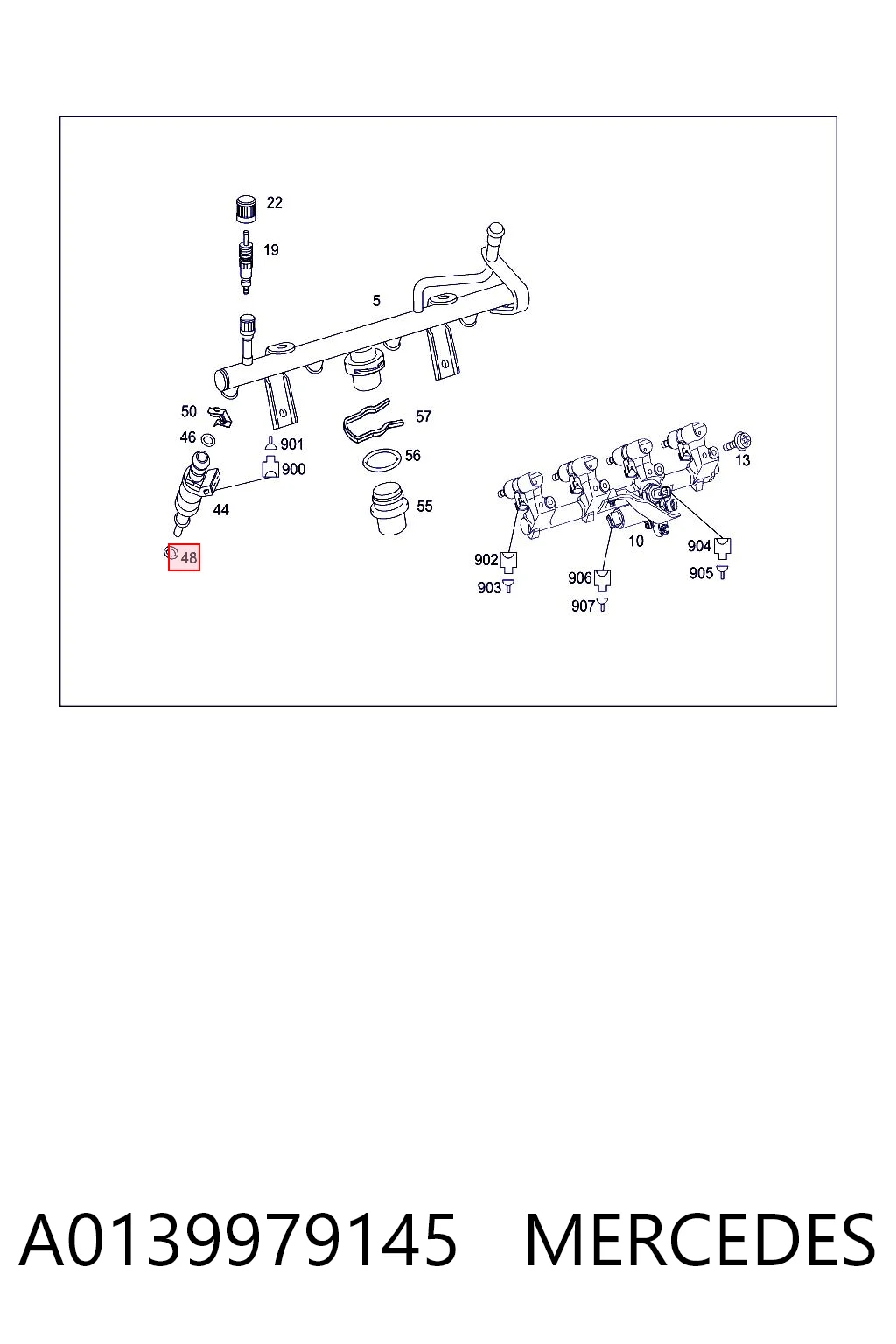 A0139979145 Mercedes Кільце інжектора