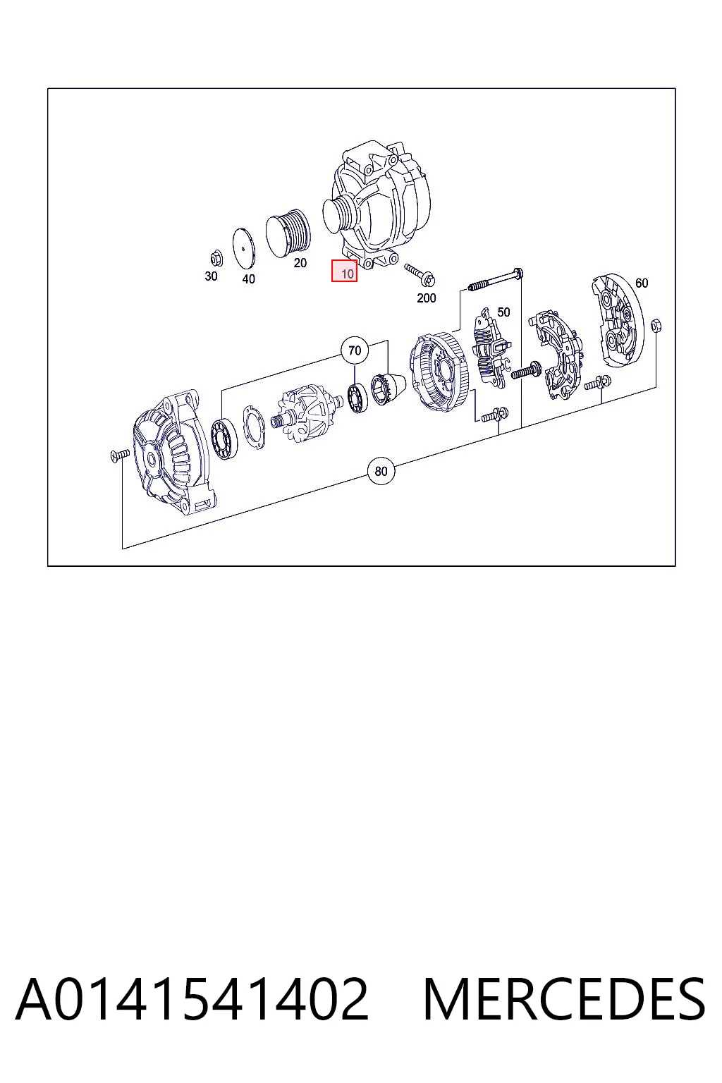 A0141541402 Mercedes Авто генератор