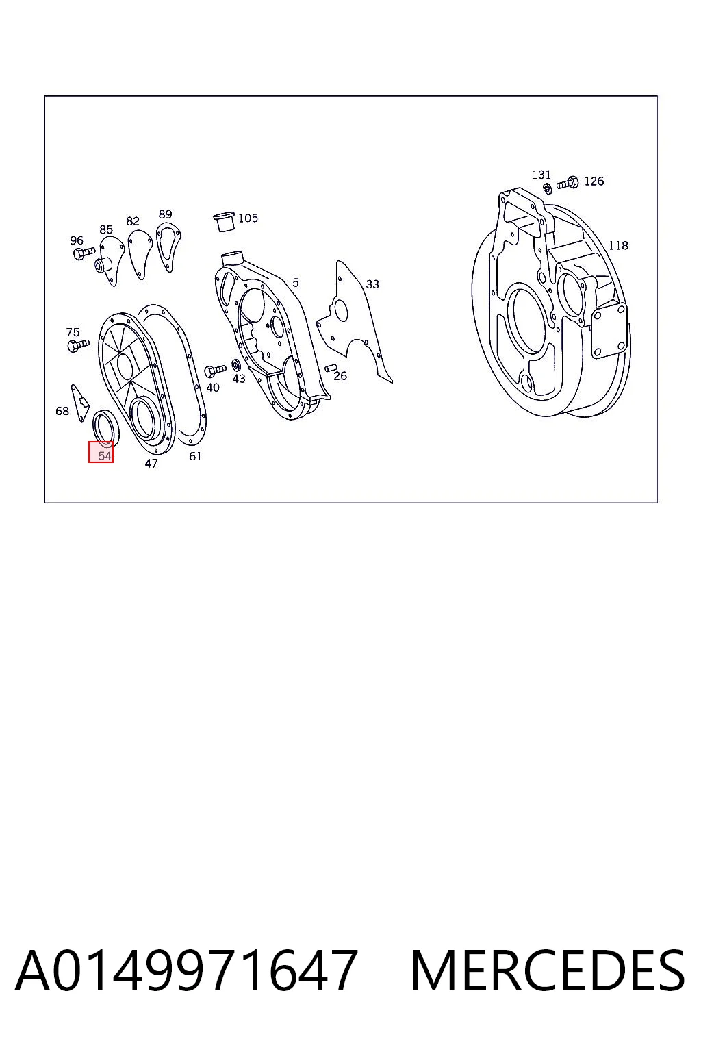 A0149971647 Mercedes Сальник колінчастого валу