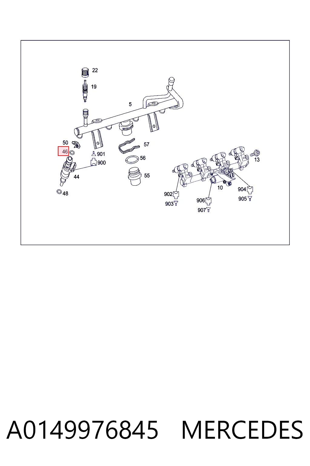 A0149976845 Mercedes Кільце інжектора