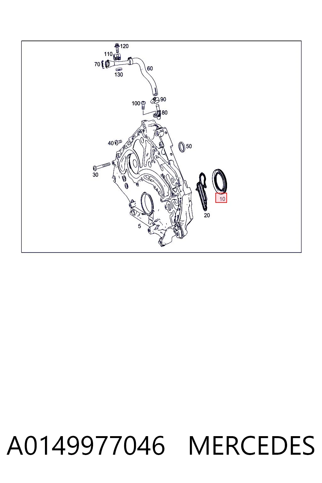 A0149977046 Mercedes Сальник колінчастого валу