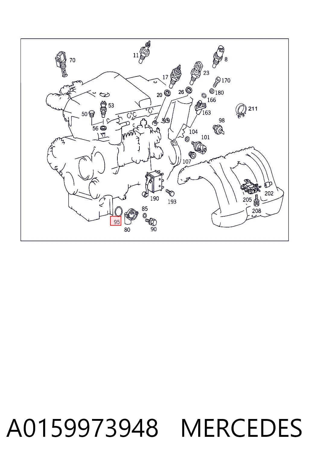 A0159973948 Mercedes Ущільнююче кільце датчика рівня олії