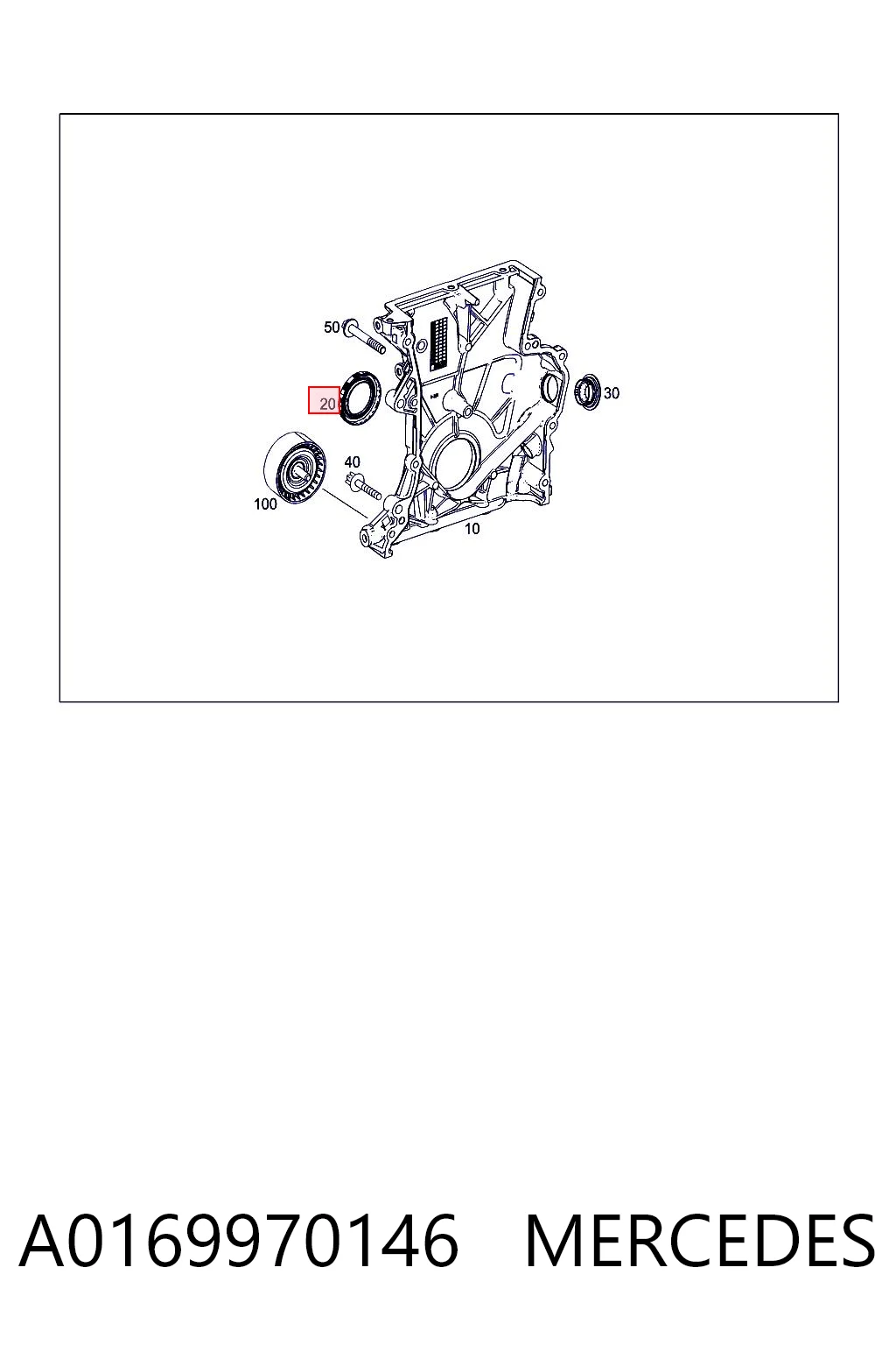A0169970146 Mercedes Сальник колінчастого валу