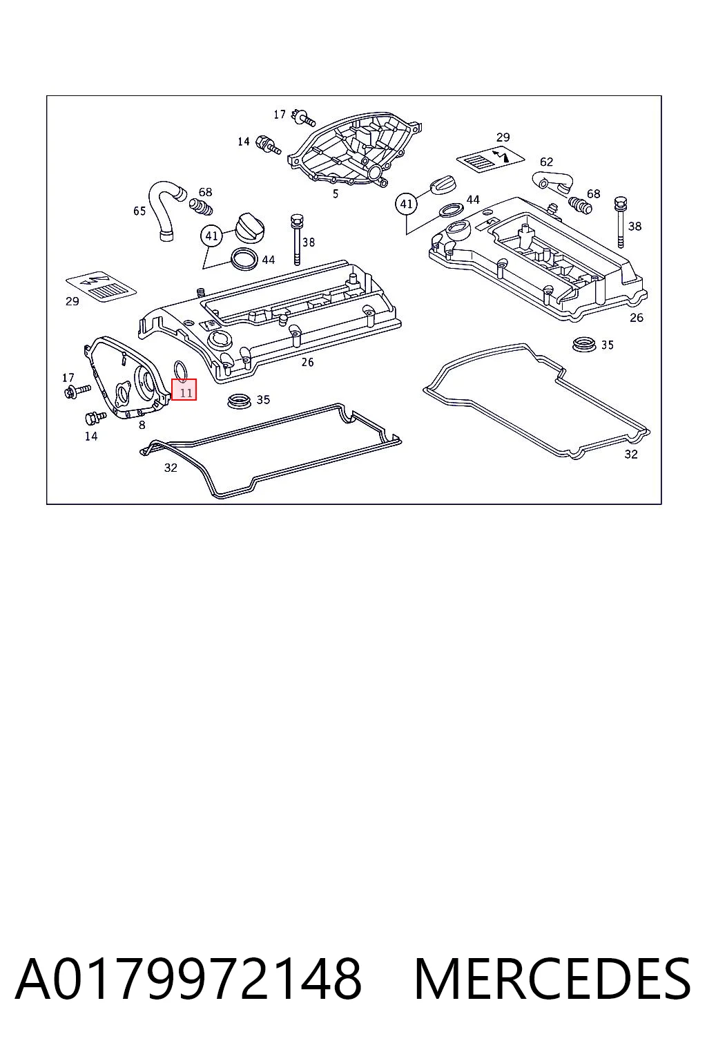 A0179972148 Mercedes Ремкомплект водяної помпи