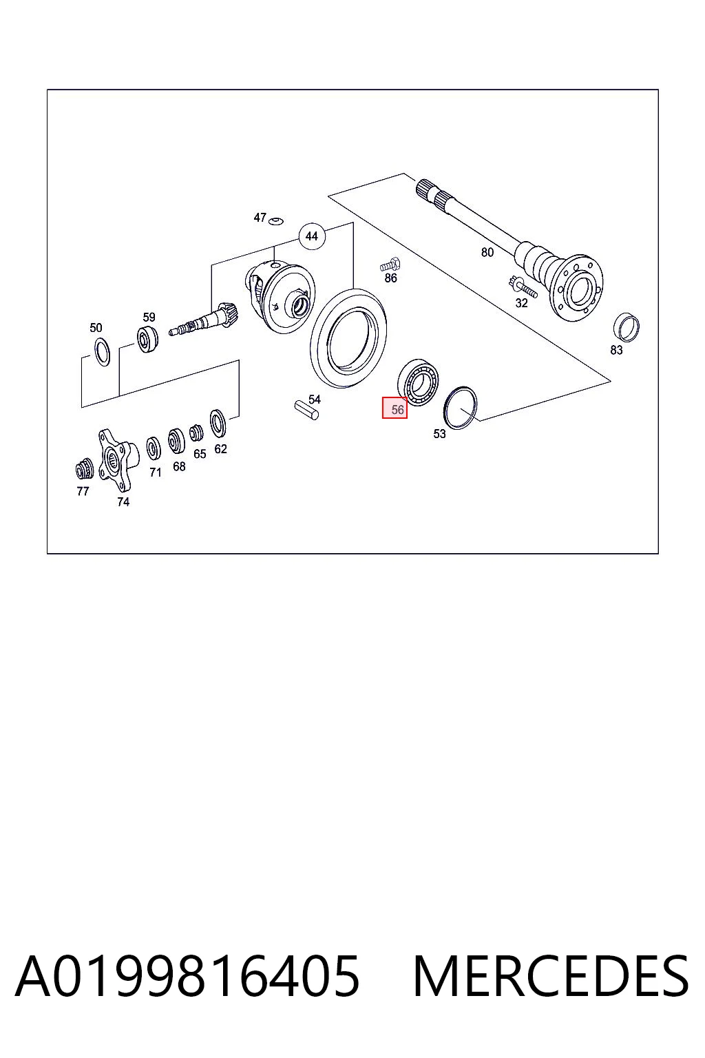 Купити A019981640564 Mercedes 