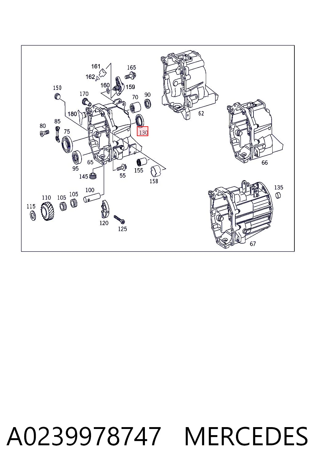 A0239978747 Mercedes Сальник АКПП/КПП, вихідного/вторинного вала