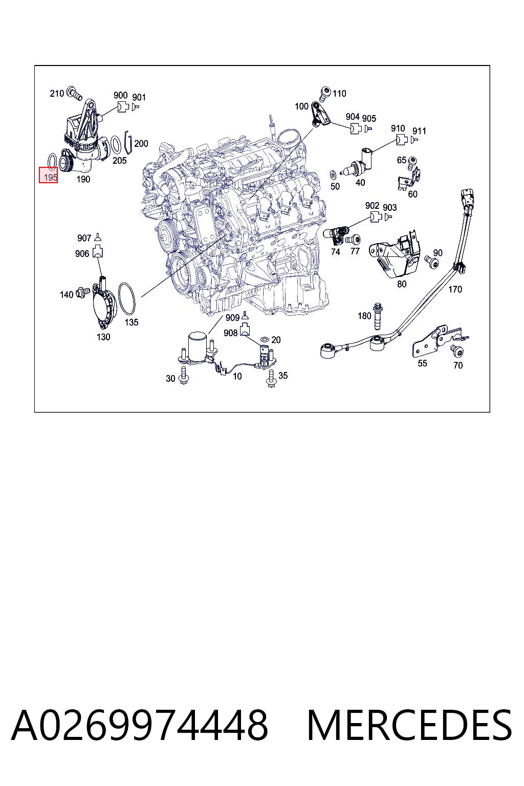 A0269974448 Mercedes Ущільнююче кільце системи охолодження