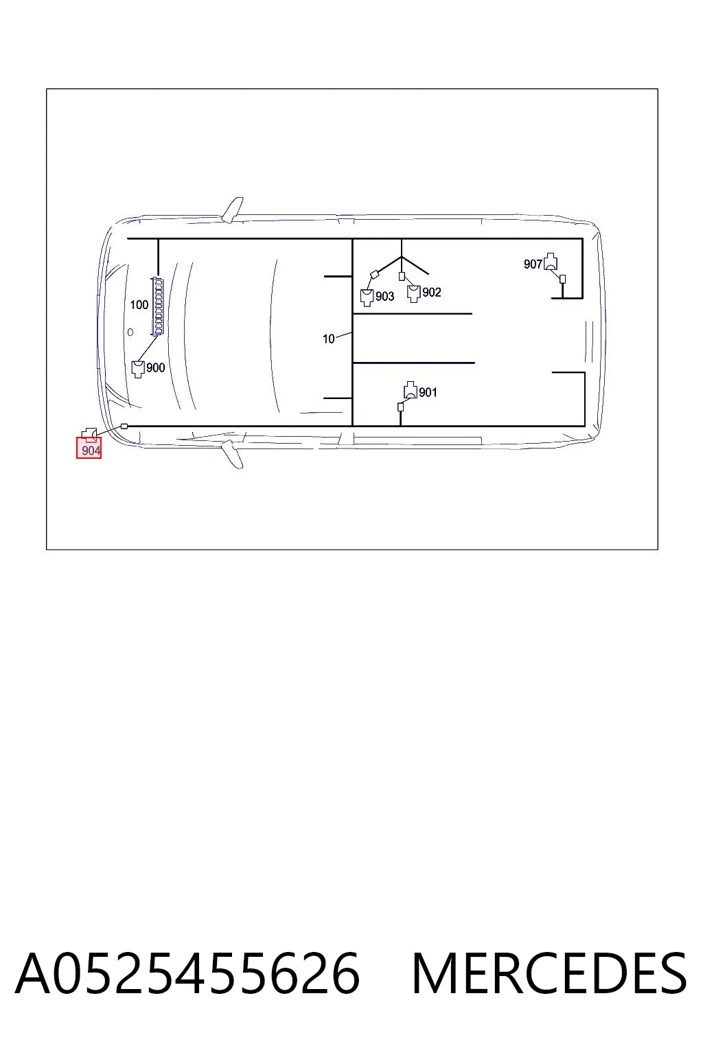 A0525455626 Mercedes Дріт фари