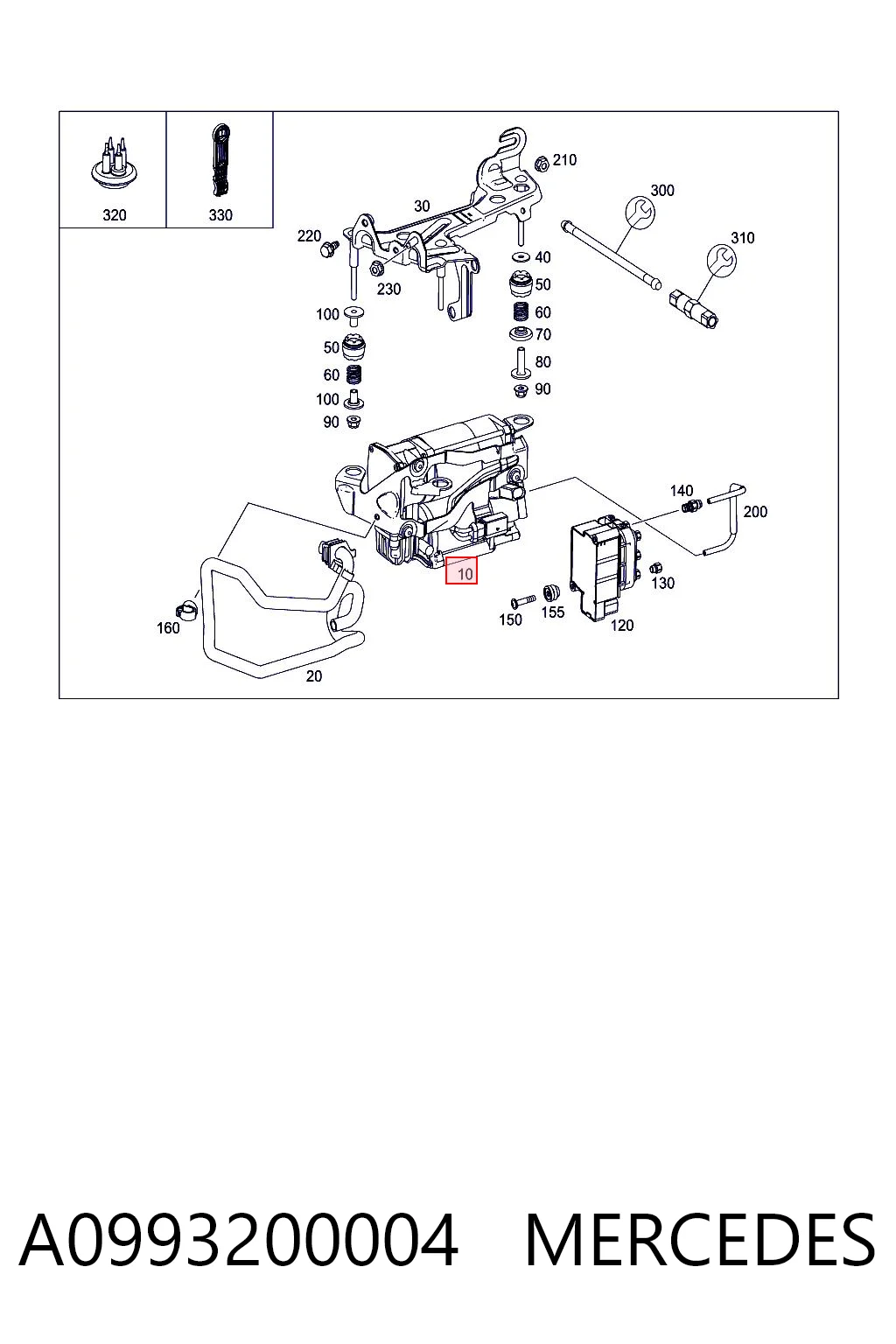 A0993200004 Mercedes Компресор пневмоподвески