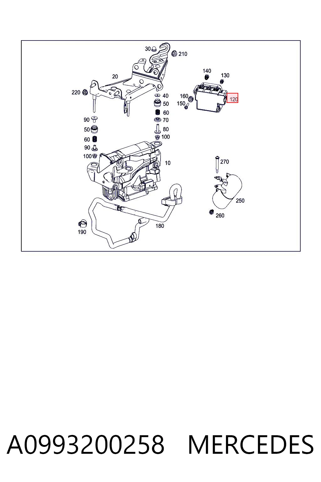 A0993200258 Mercedes Блок шинних кранів