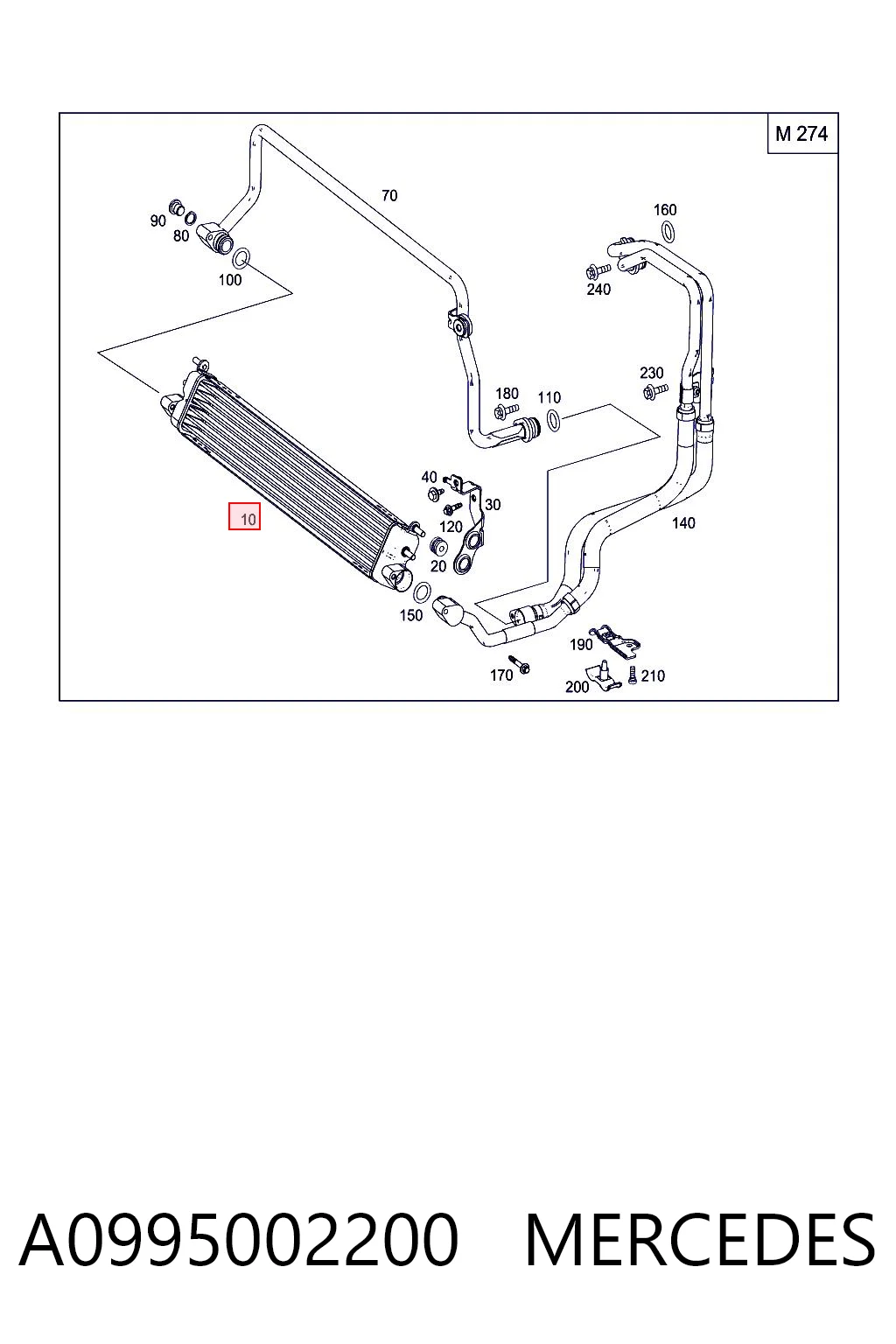 A0995002200 Mercedes Радіатор масляний