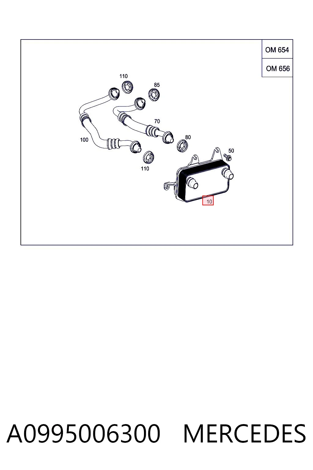 A0995006300 Mercedes Радіатор охолодження, АКПП