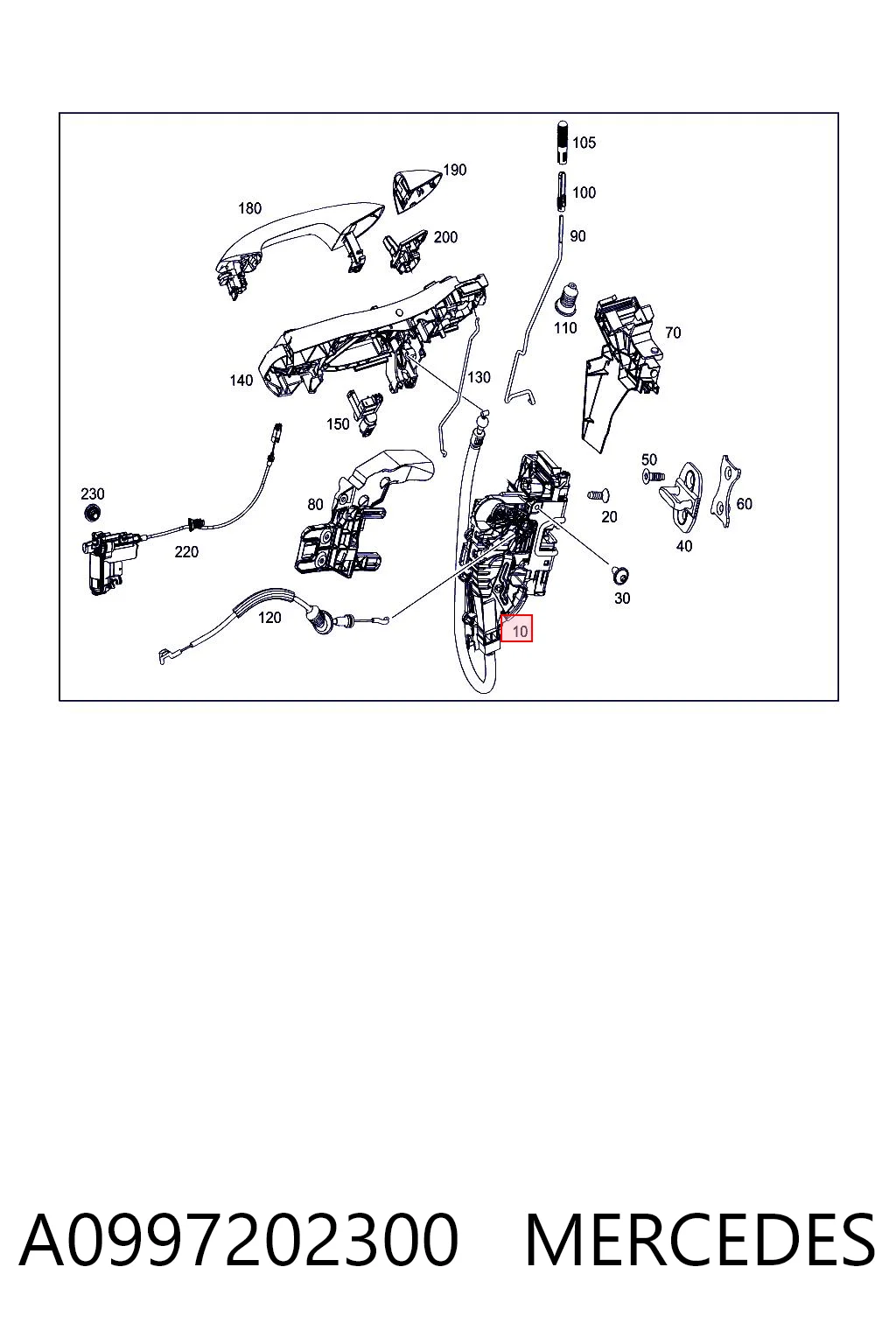 A0997202300 Mercedes Замок водійських дверей