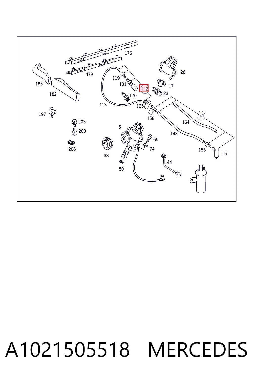 A1021505518 Mercedes Проводи високовольтні