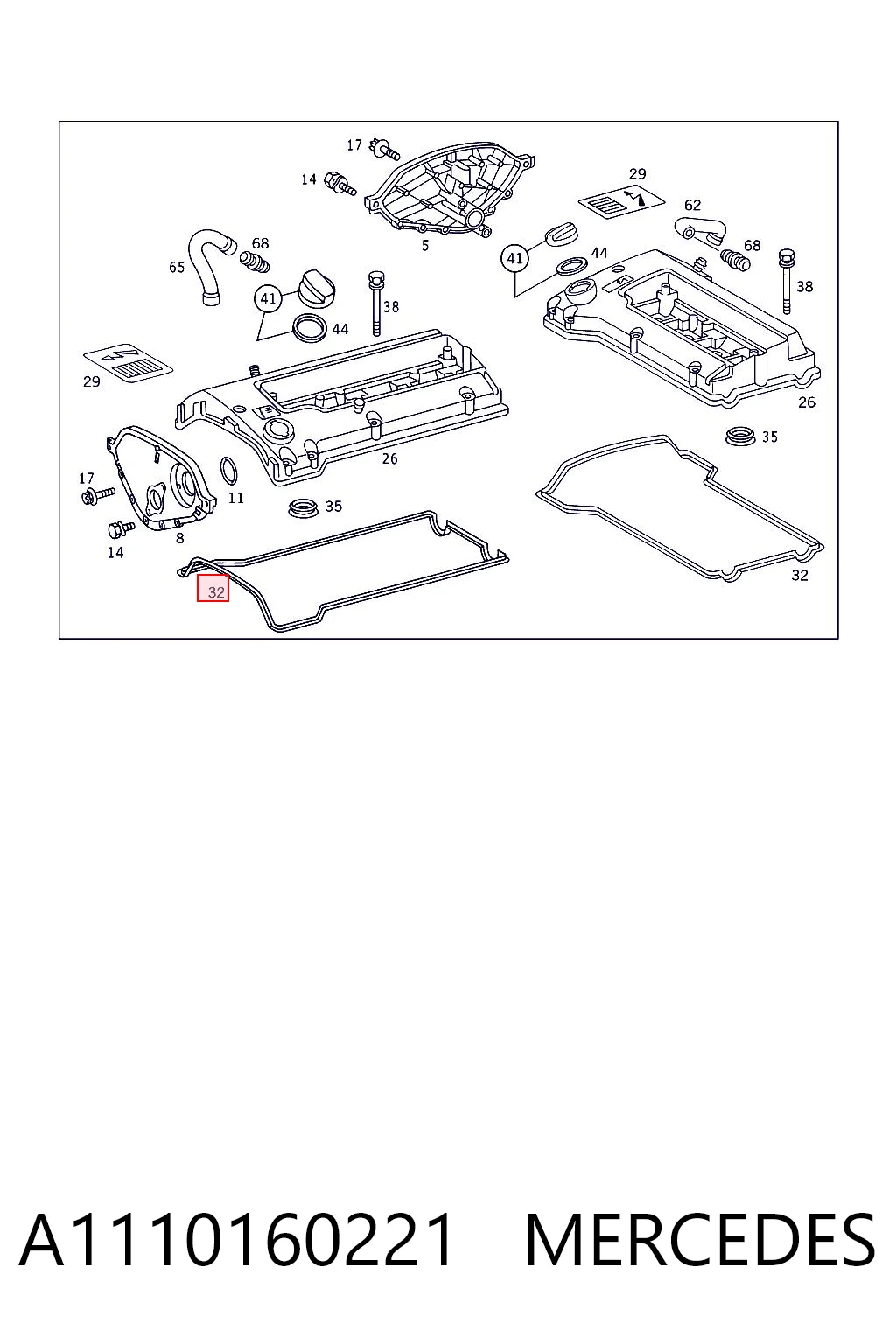 Прокладка клапанної кришки двигуна Iveco 98481105 ціна, від 12.91 USD