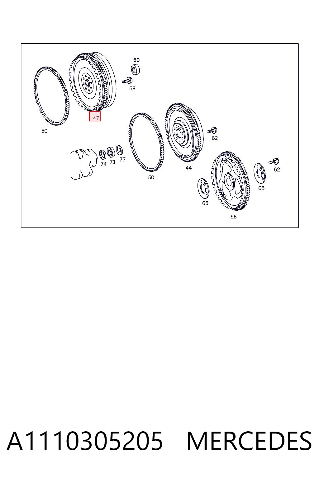 Купити Маховик Mercedes C  CL203