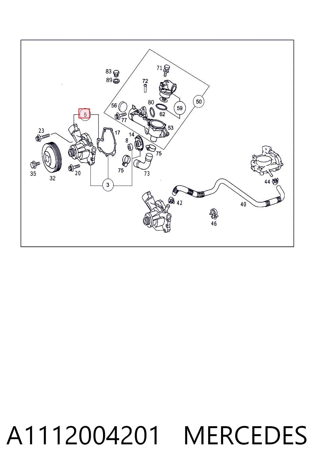 A1112004201 Mercedes Насос охолодження