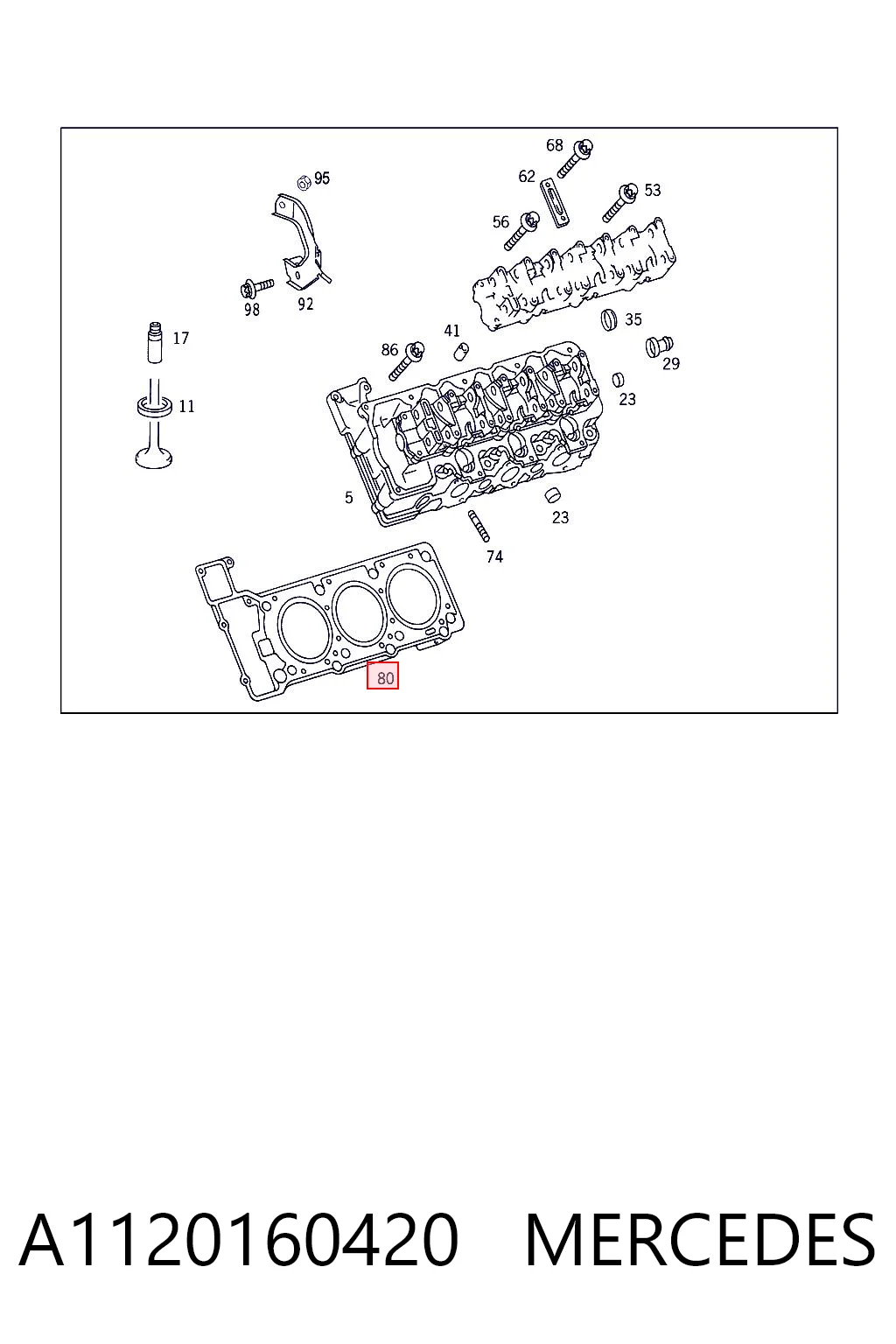 Прокладка головки блока циліндрів (ГБЦ), права Chrysler 05096483AA ціна, від 31.90 USD