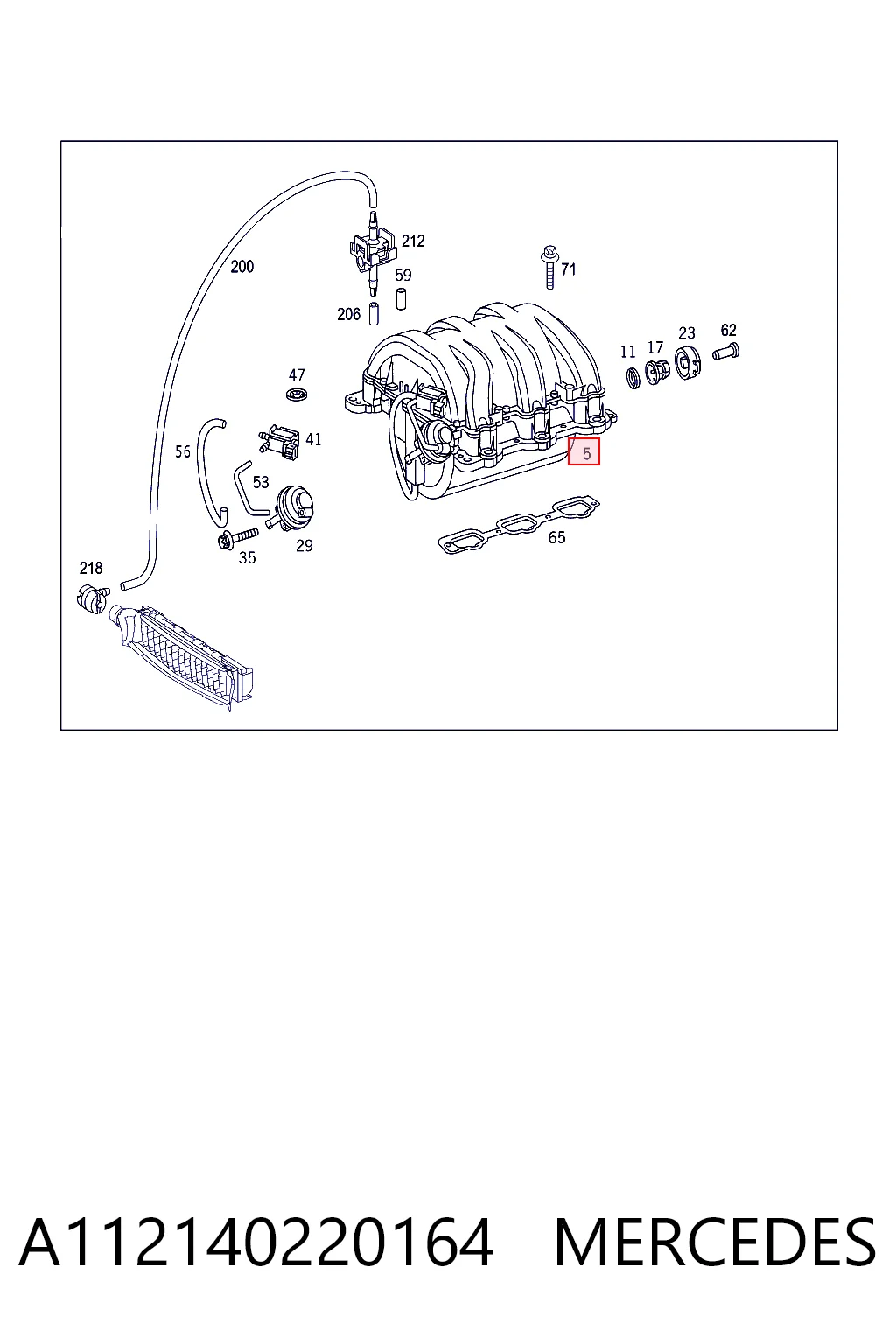 Колектор впускний Mercedes ML/GLE позашляховик (W163) (1998 - 2005) ціна, від 1247.68 USD
