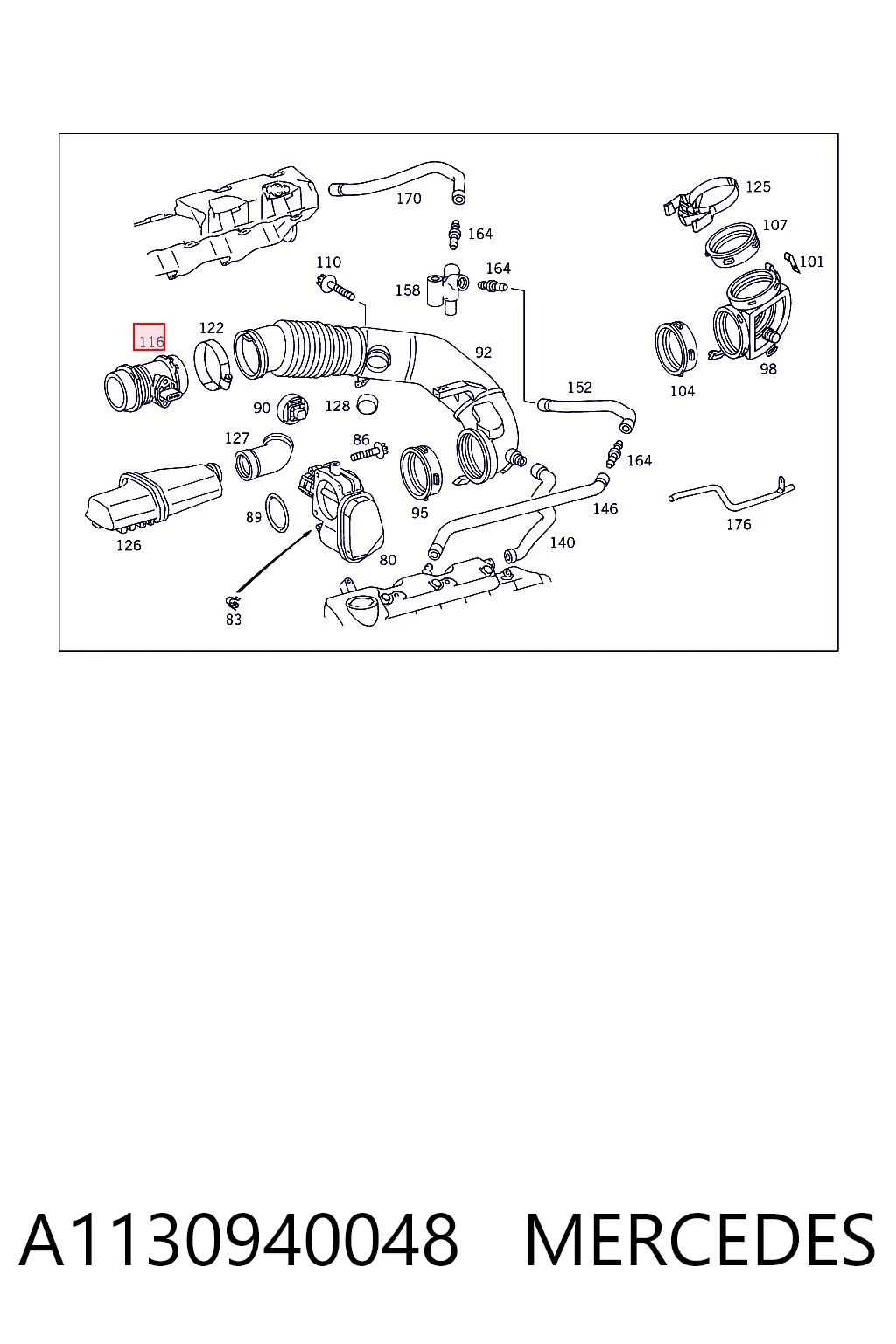 A1130940048 Mercedes Датчик витрати повітря