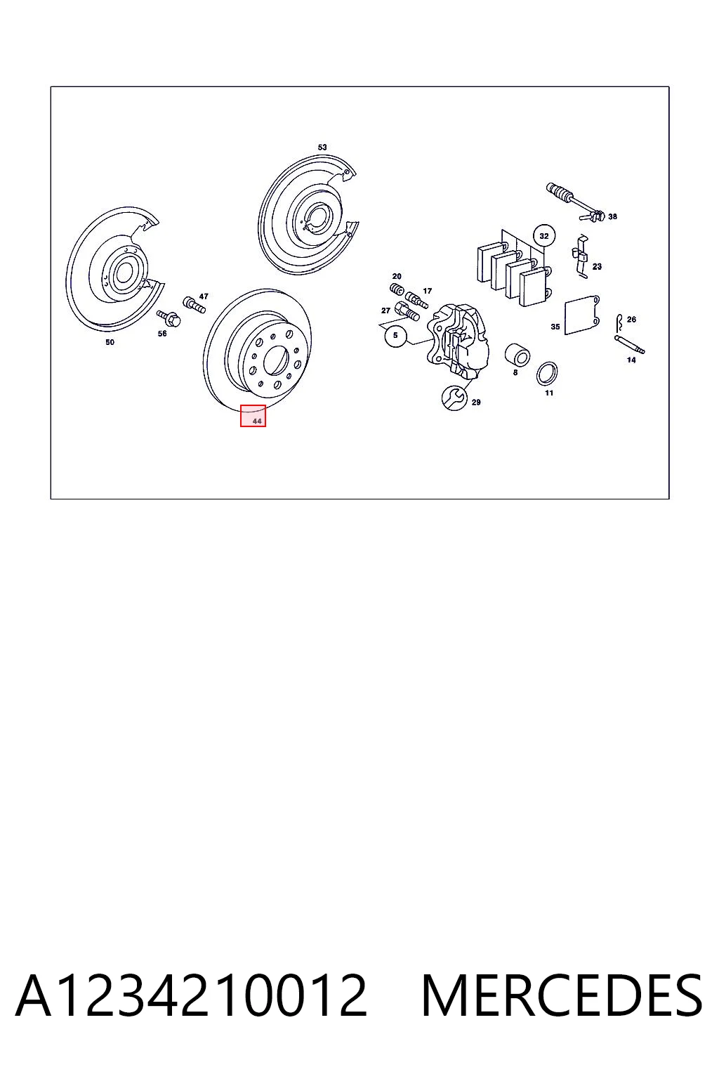 A1234210012 Mercedes Гальмо дискове переднє