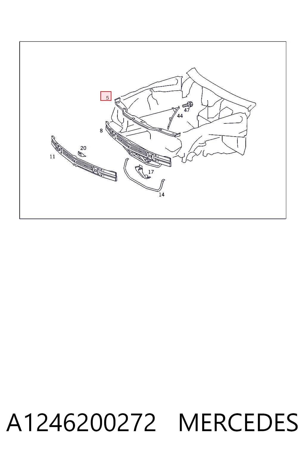 Рамка радіатора верхня Polcar 5014040 ціна, від 46.15 USD