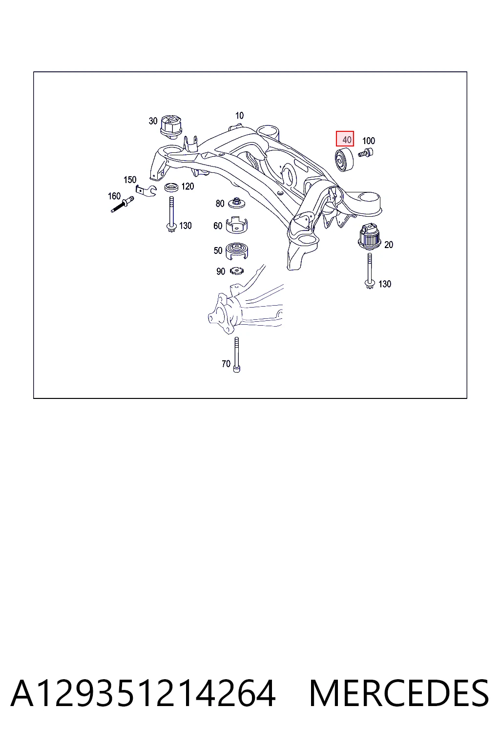 Сайлентблок задньої балки/підрамника Polcar MEBS015 ціна, від 8.16 USD