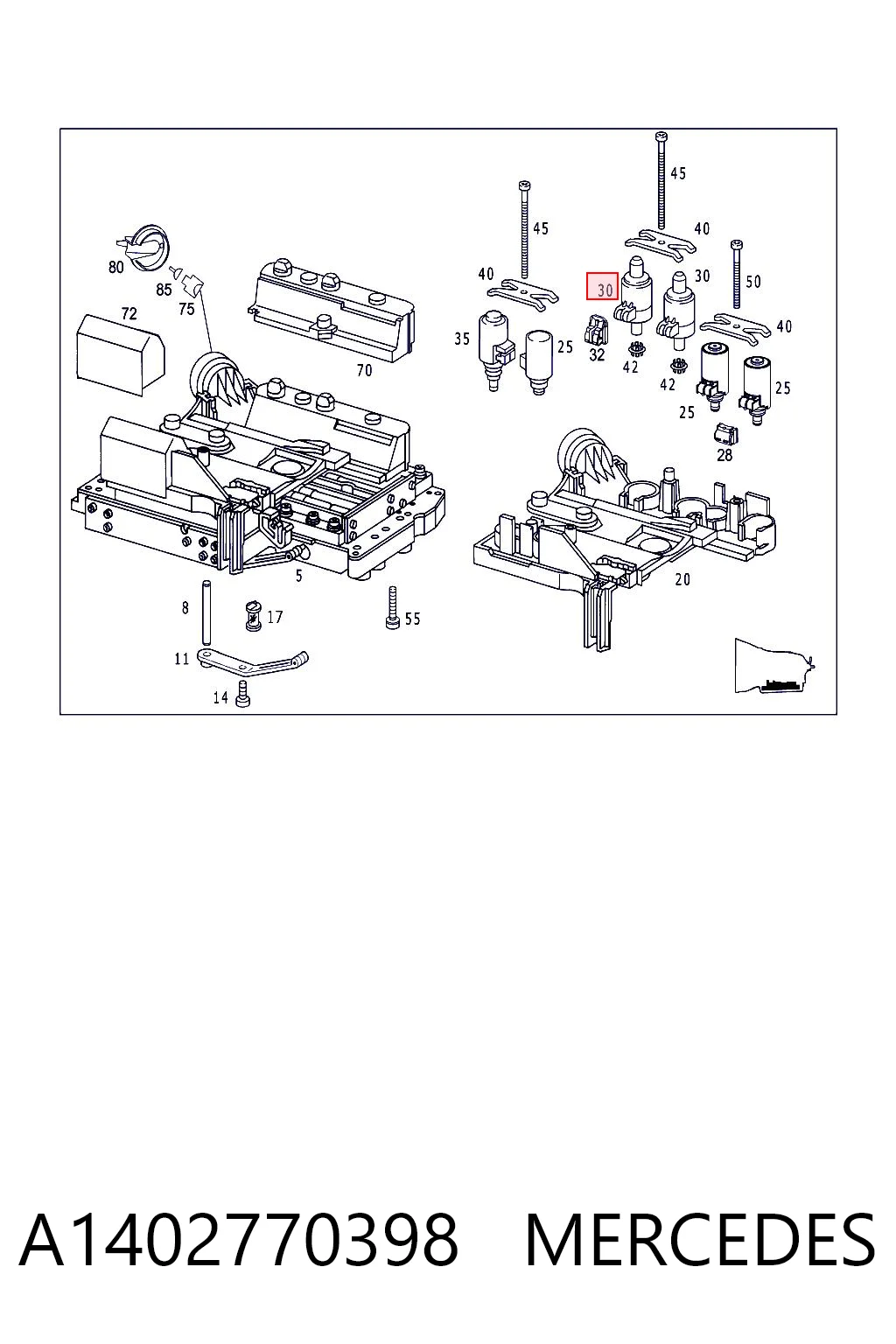 A1402770398 Mercedes Соленоїд автоматичної коробки передач