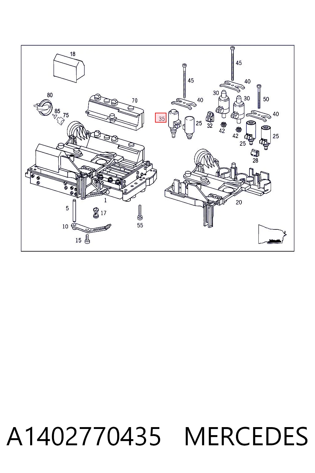A1402770435 Mercedes Соленоїд автоматичної коробки передач