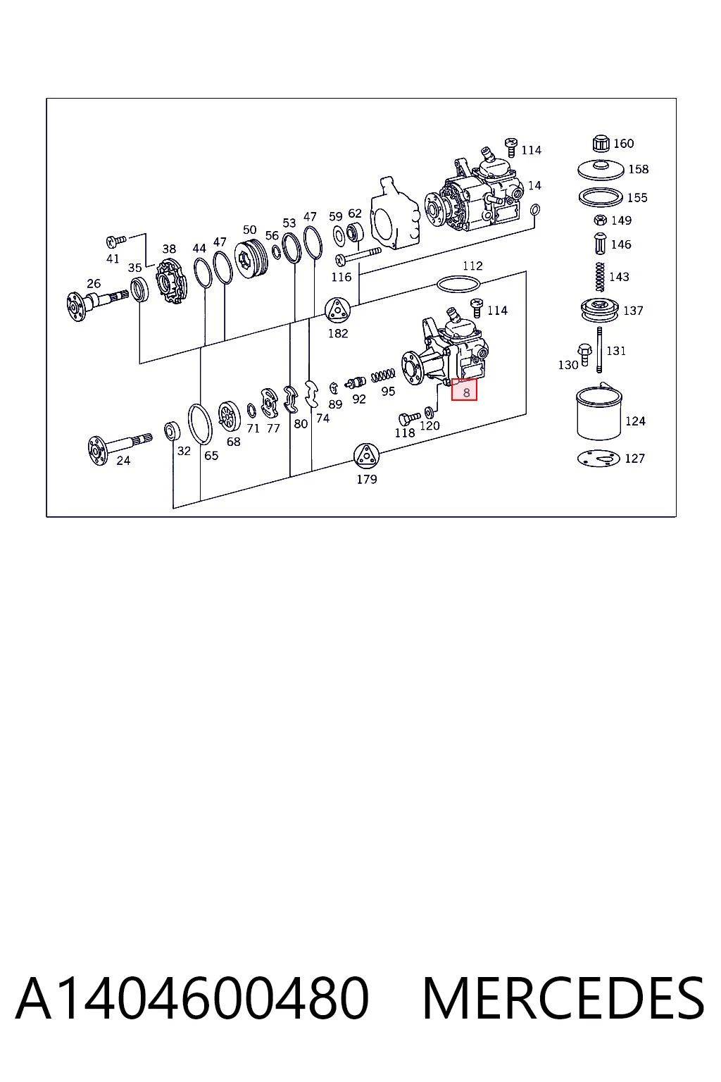 A1404600480 Mercedes Насос гідропідсилювача
