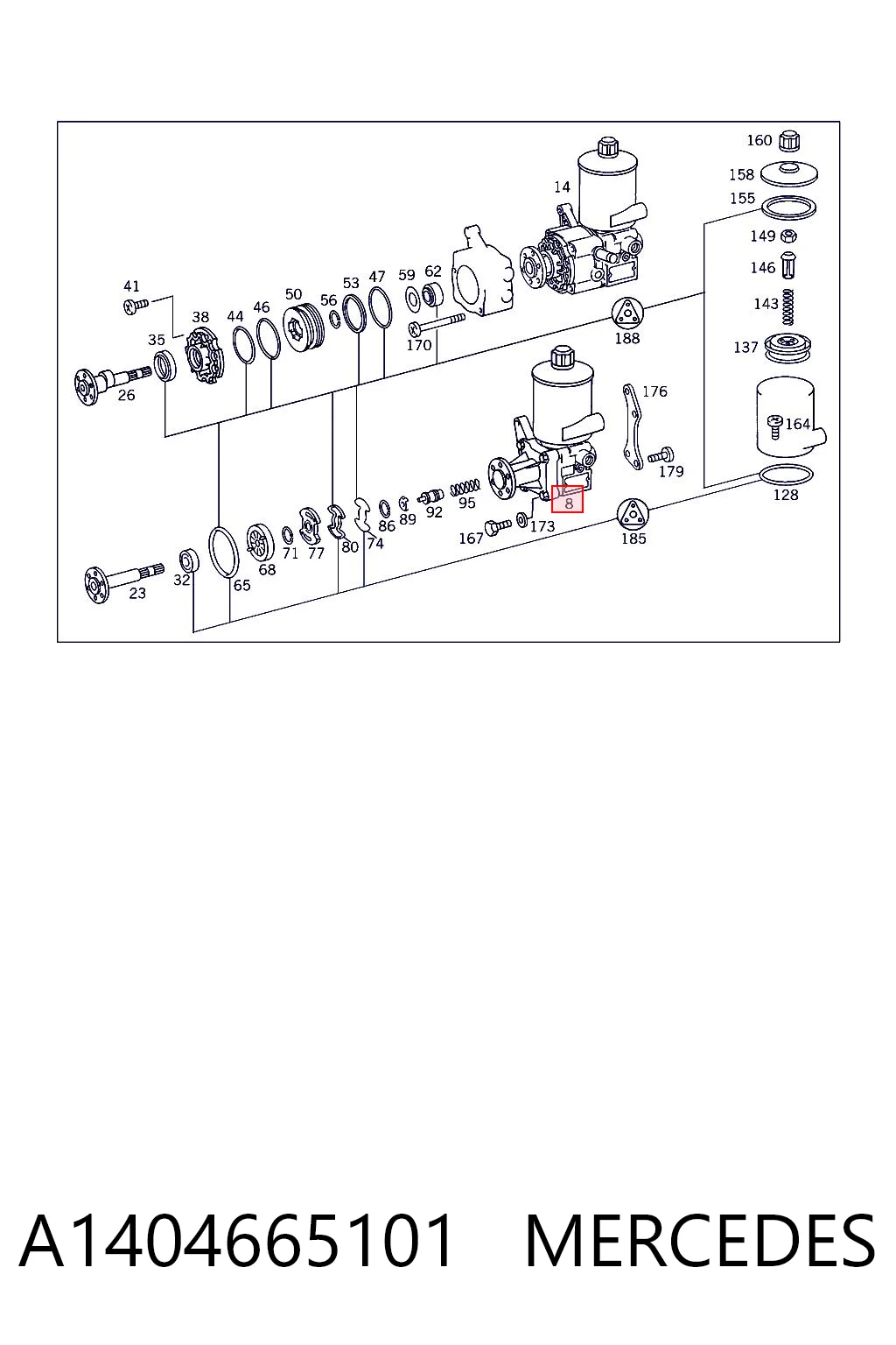 A1404665101 Mercedes Насос гідропідсилювача