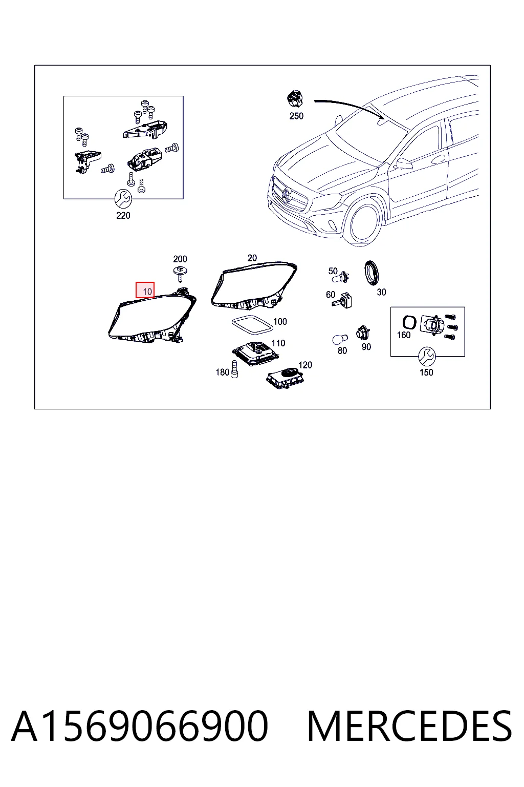 A1569066900 Mercedes Фари