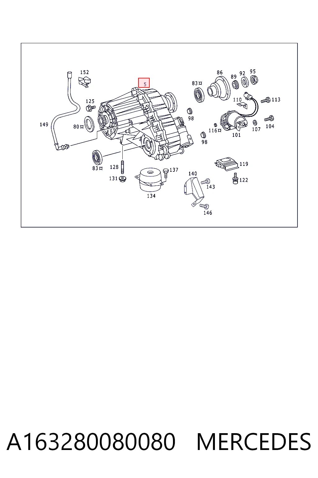 Коробка роздавальна Mercedes ML/GLE позашляховик (W163) (1998 - 2005) ціна, від 397.96 USD
