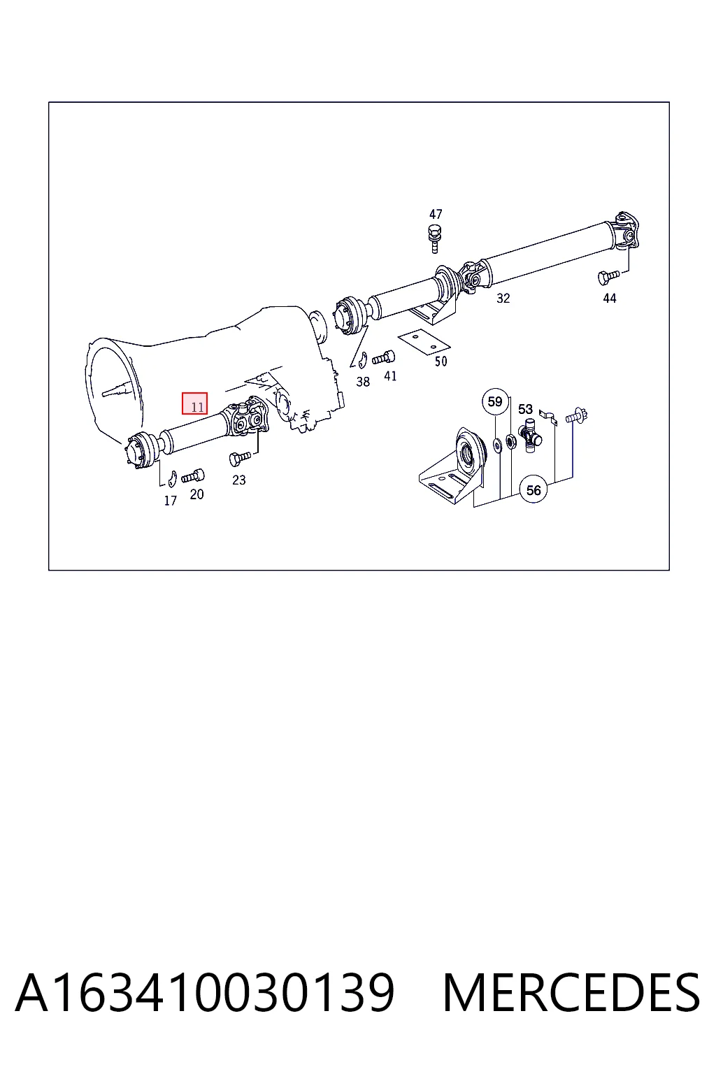 Вал карданний переднього моста Posterparts BB3344 ціна, від 178.27 USD
