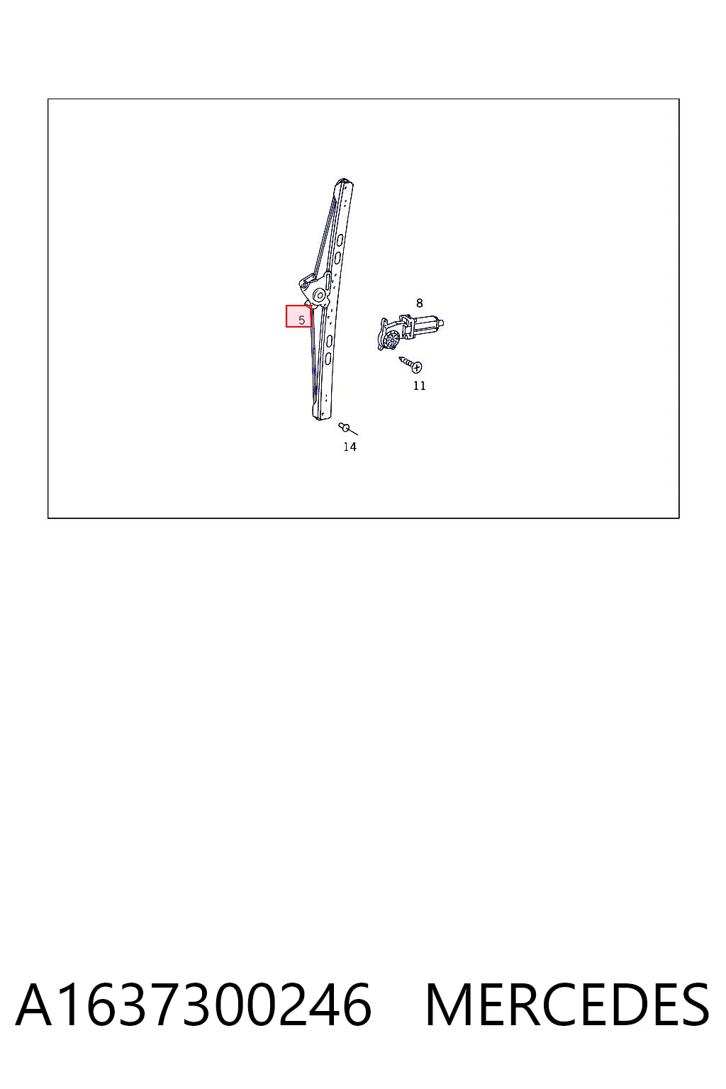 A1637300246 Mercedes Склопідйомник задніх правих дверей