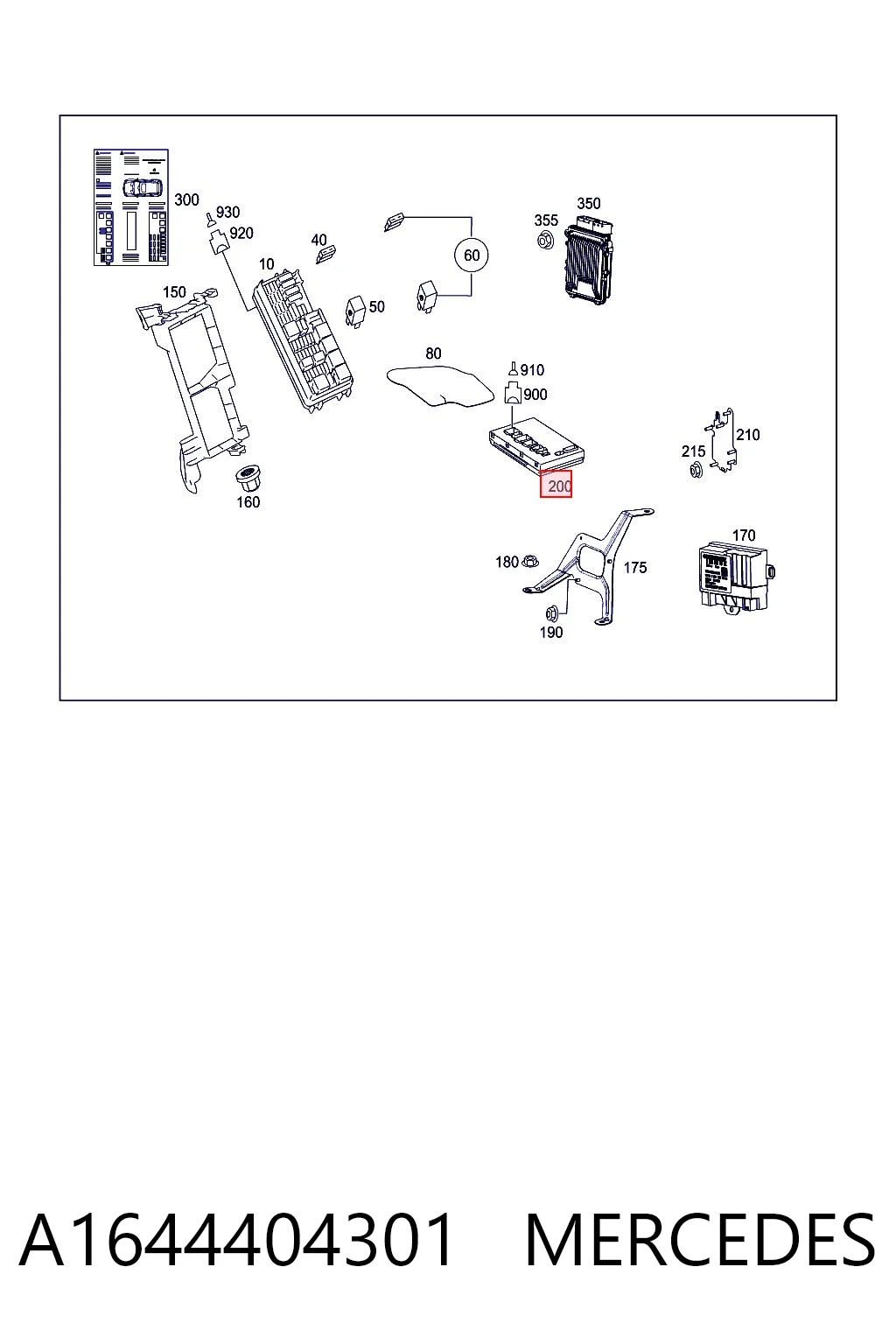 A1644404301 Mercedes Блок керування сигналами SAM
