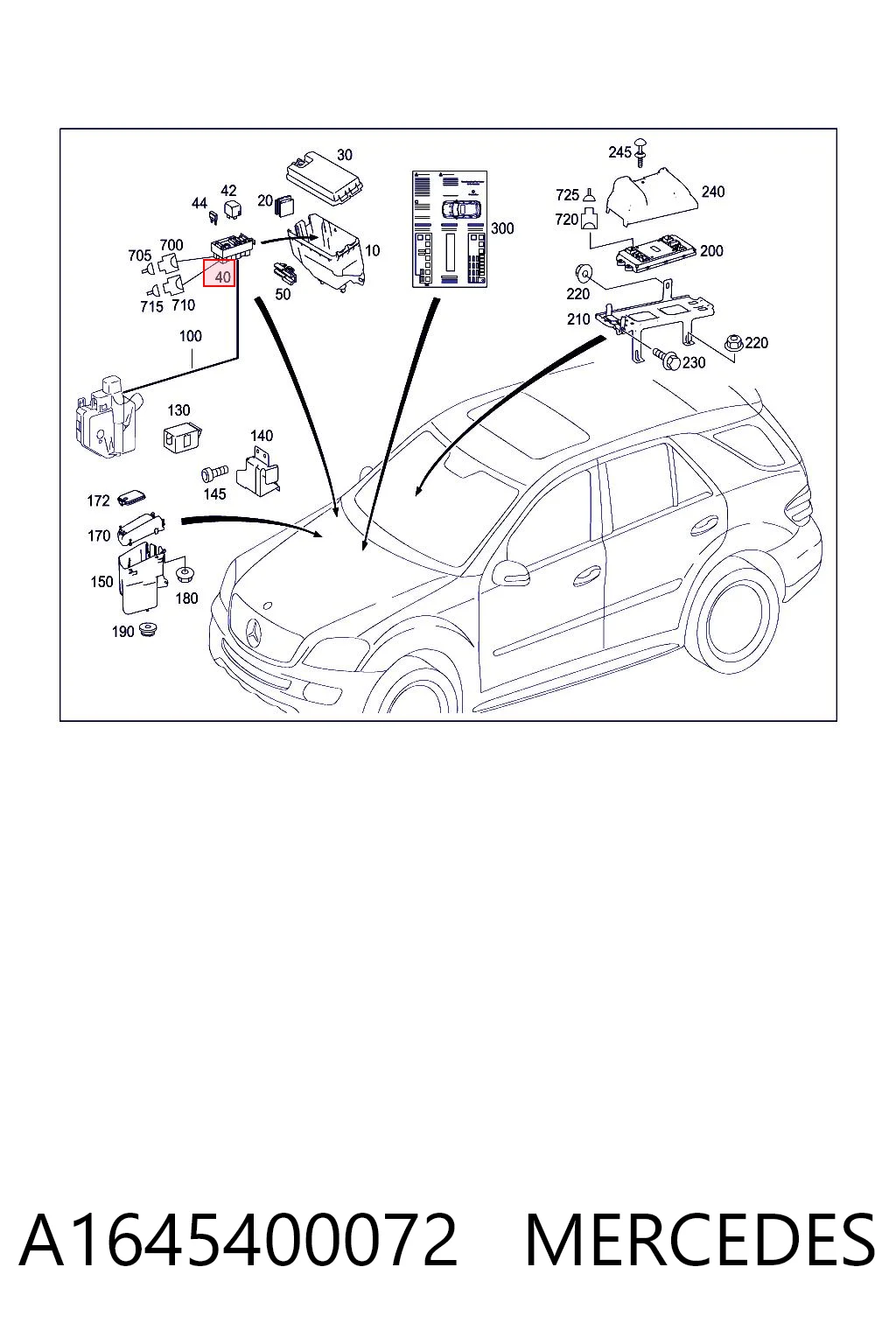 A1645400072 Mercedes Реле запобіжників