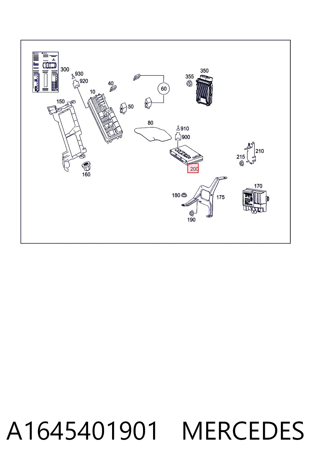 A1645401901 Mercedes Блок керування сигналами SAM