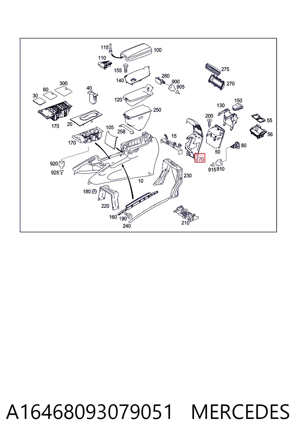  Mercedes A1646809307 ціна, від 13.67 USD