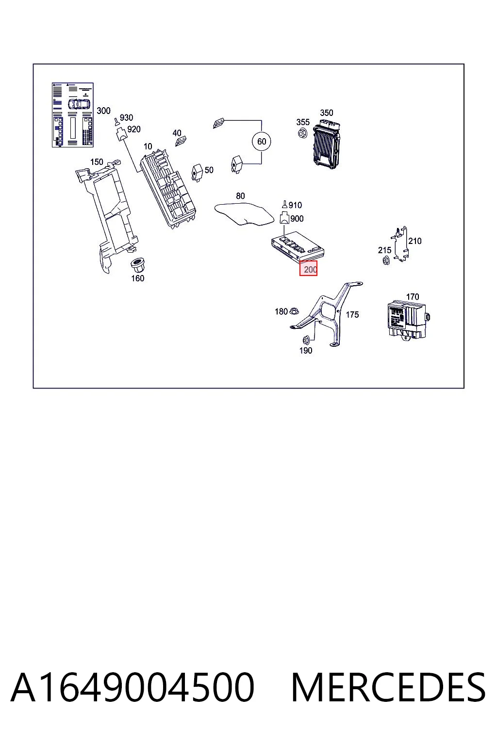 A1649004500 Mercedes Блок керування сигналами SAM