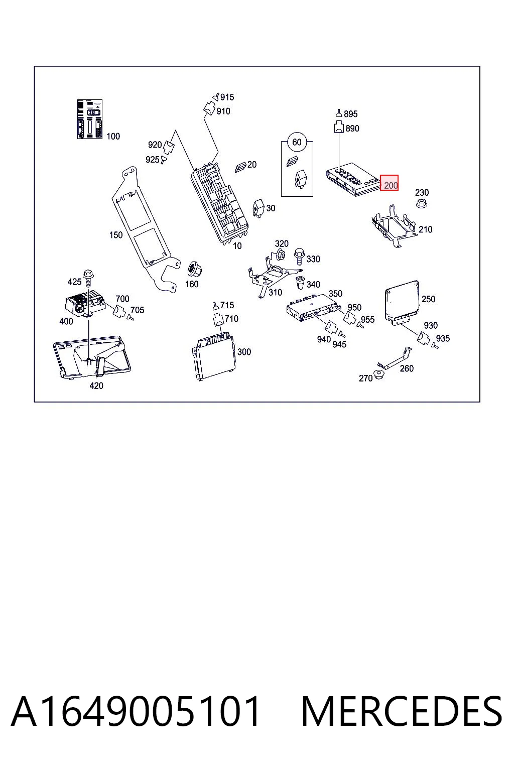 A1649005101 Mercedes Блок керування сигналами SAM