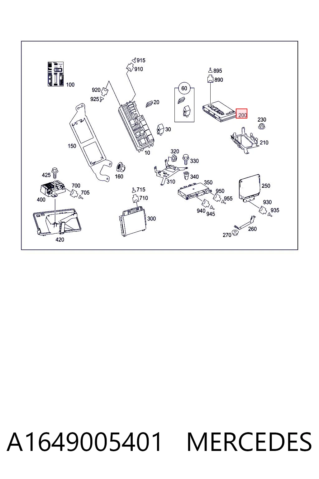 A1649005401 Mercedes Блок керування сигналами SAM