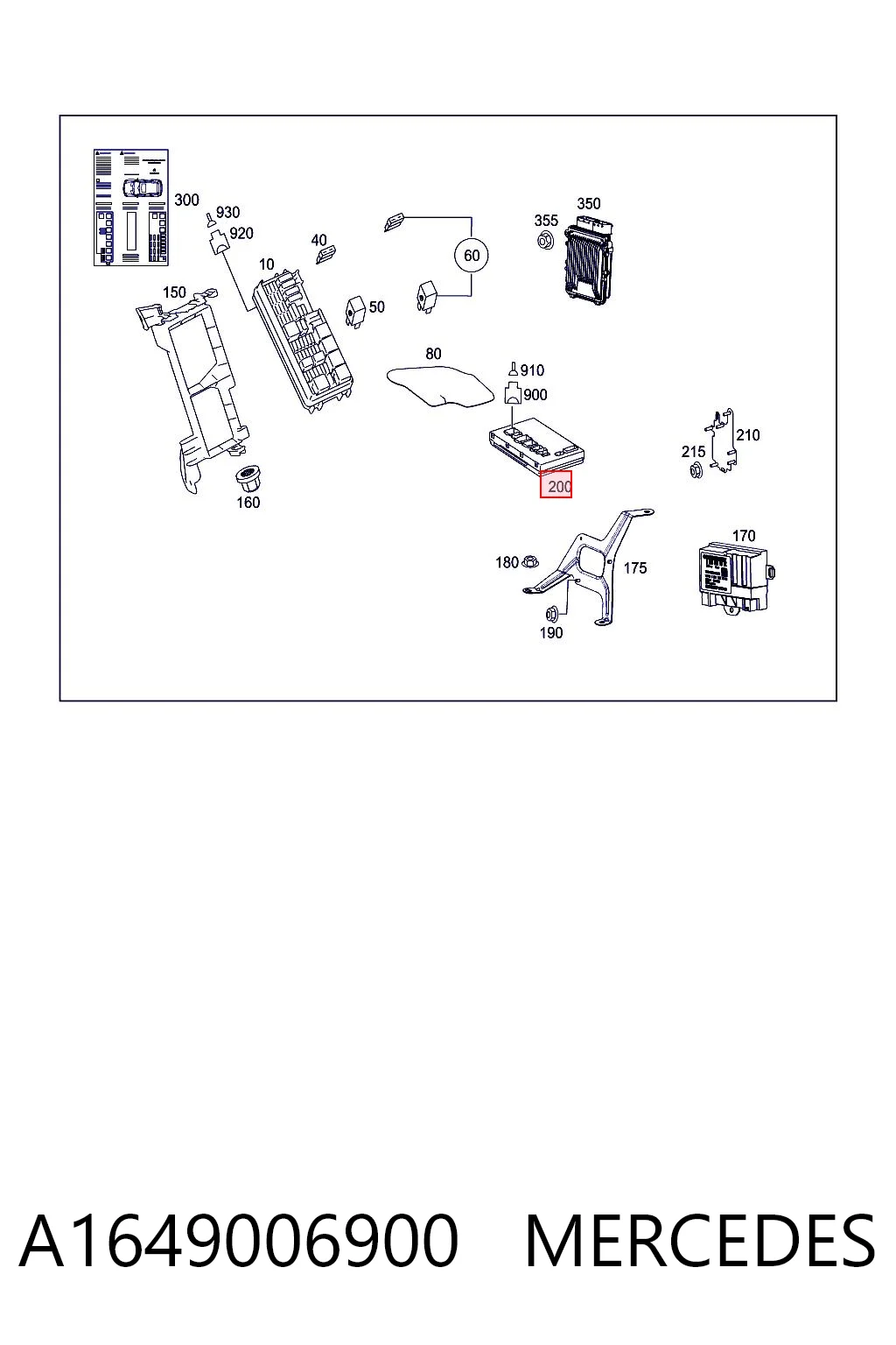 A1649006900 Mercedes Блок керування сигналами SAM