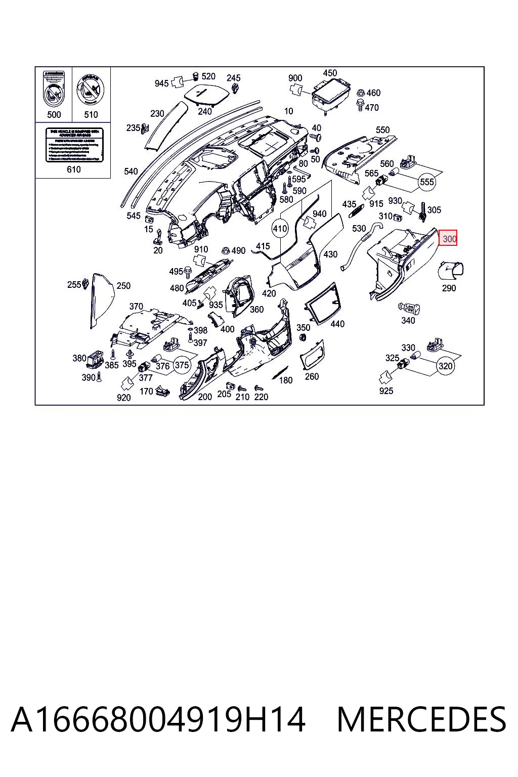 A16668004919H14 Mercedes