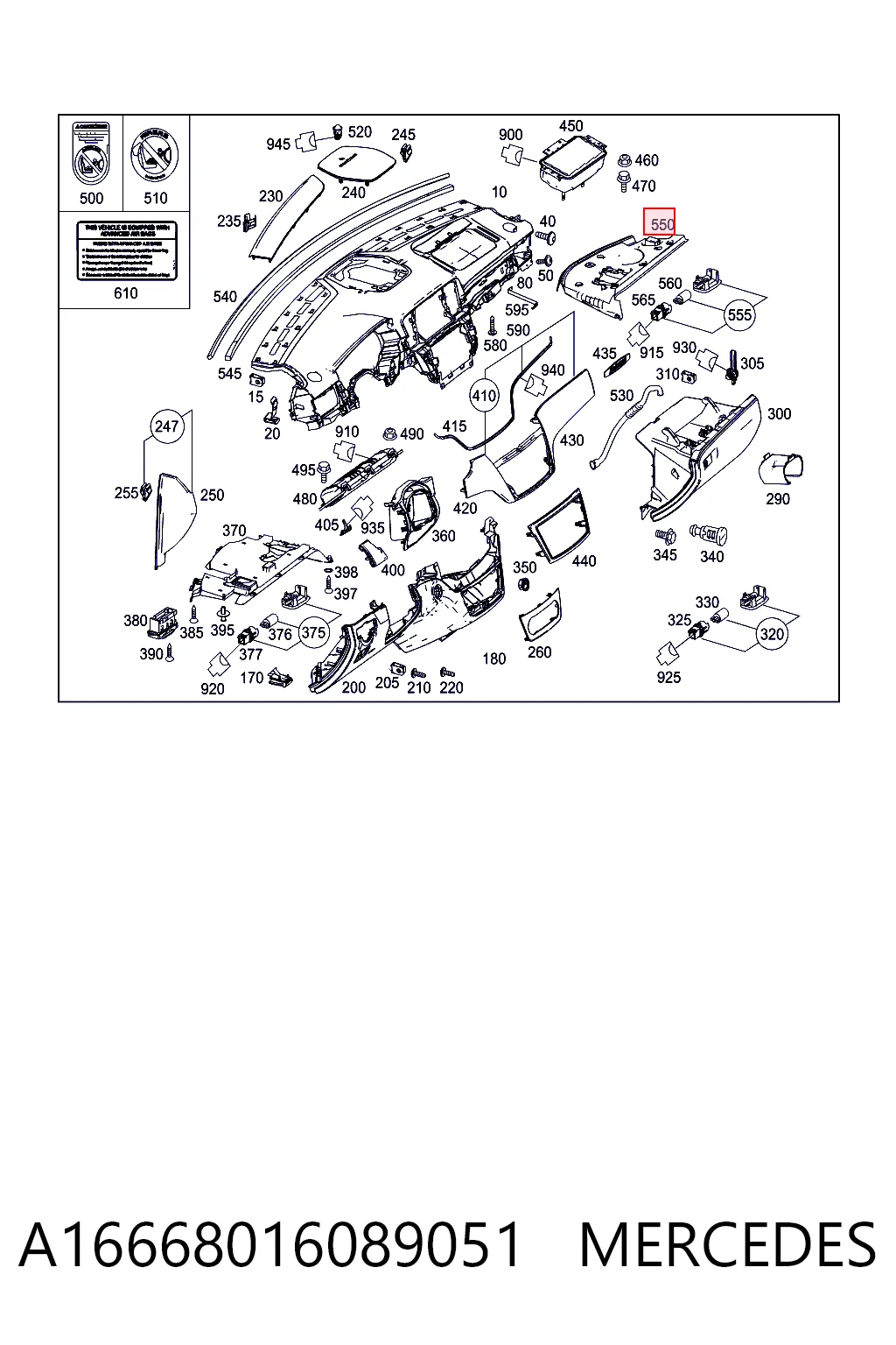 A1666801608 Mercedes 