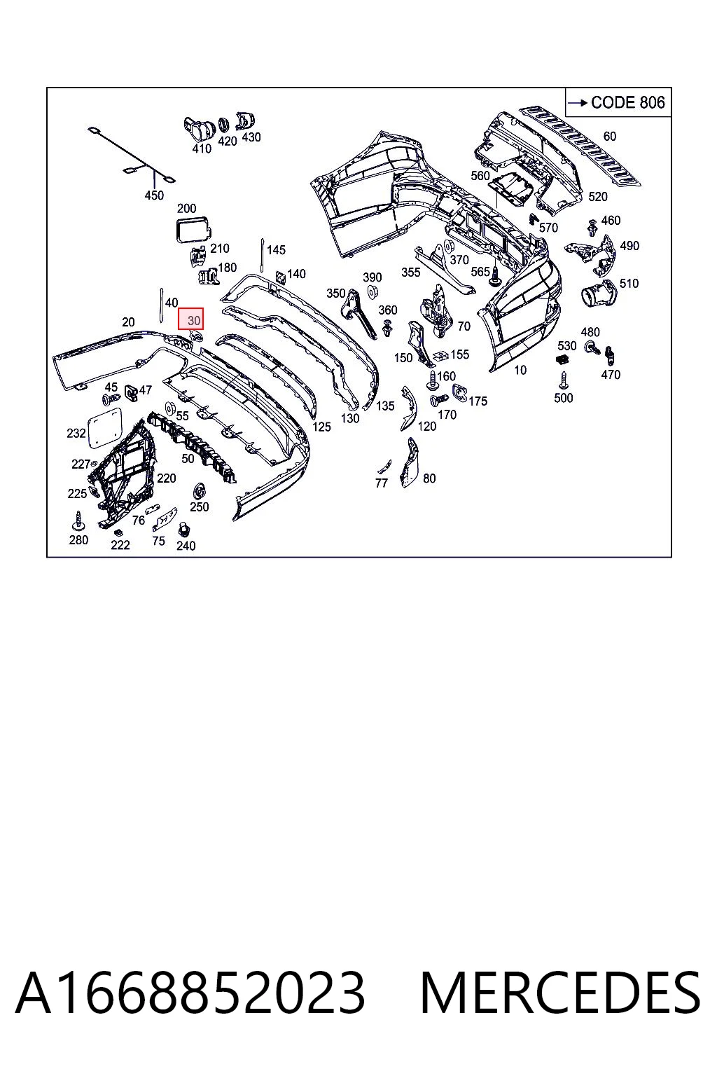 A1668852023 Mercedes 